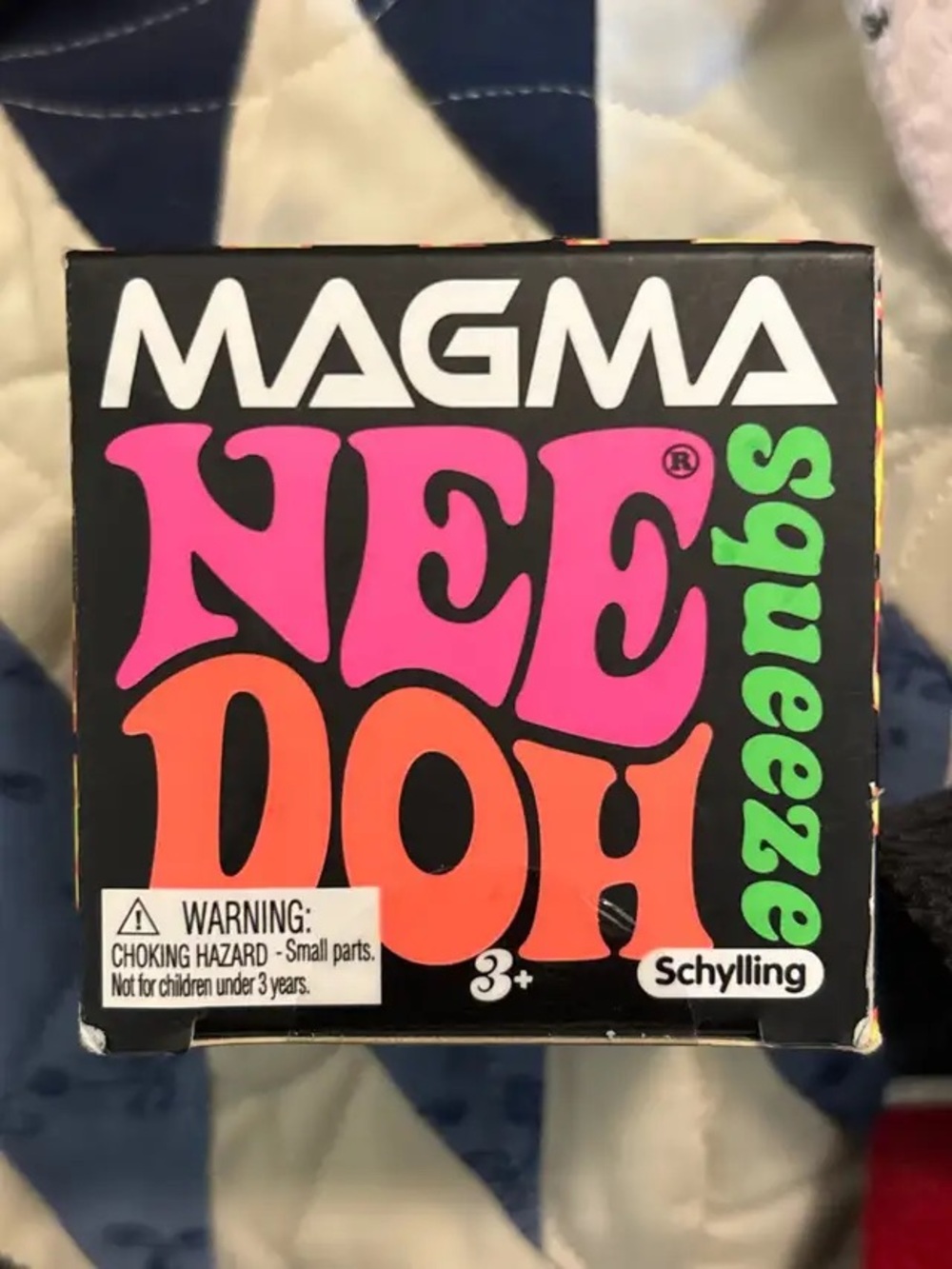 Schylling Magma NeeDoh Squeeze Toy Packaging - blue /light up